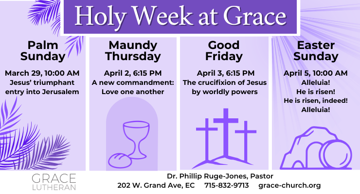 Holy Week Schedule